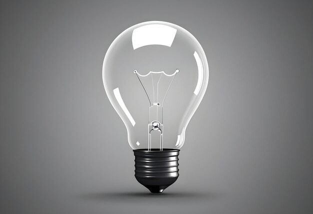 3d icon light bulb concept