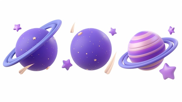 3D Icons of Planets