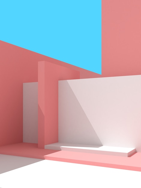 3D illustration of abstract architecture background.