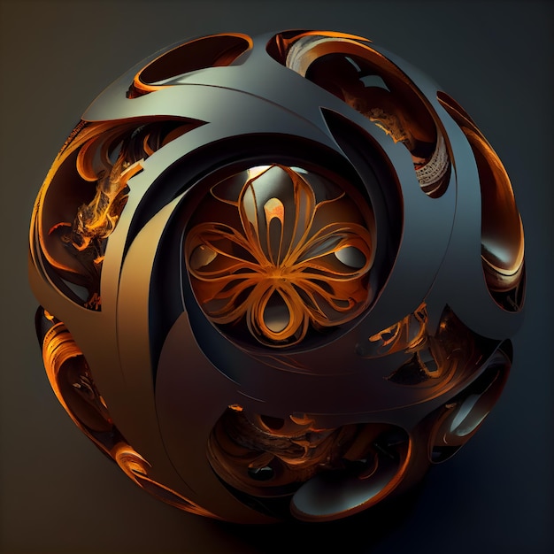 3d illustration of abstract geometric compositiondigital art works Computer generated graphics