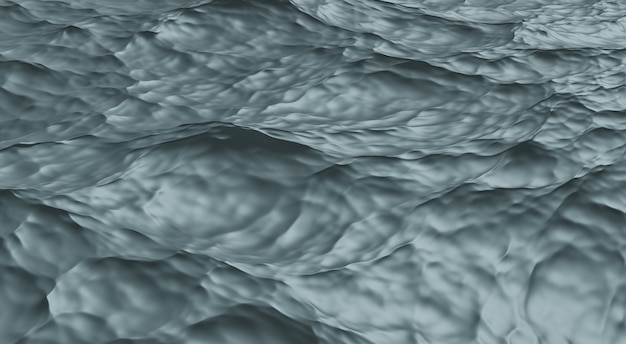 3D illustration aerial view With the of ocean waves, blue ocean waves