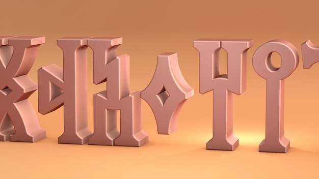 Photo 3d-illustration-alphabet-letter-background-yemen