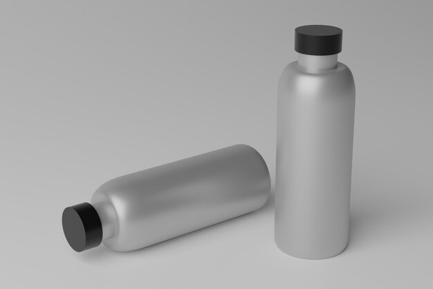 3D Illustration Blank Bottle 