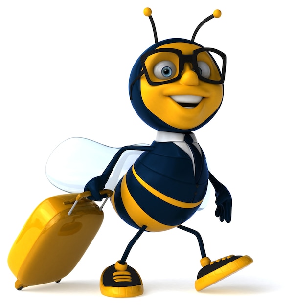 3D Illustration of a business bee