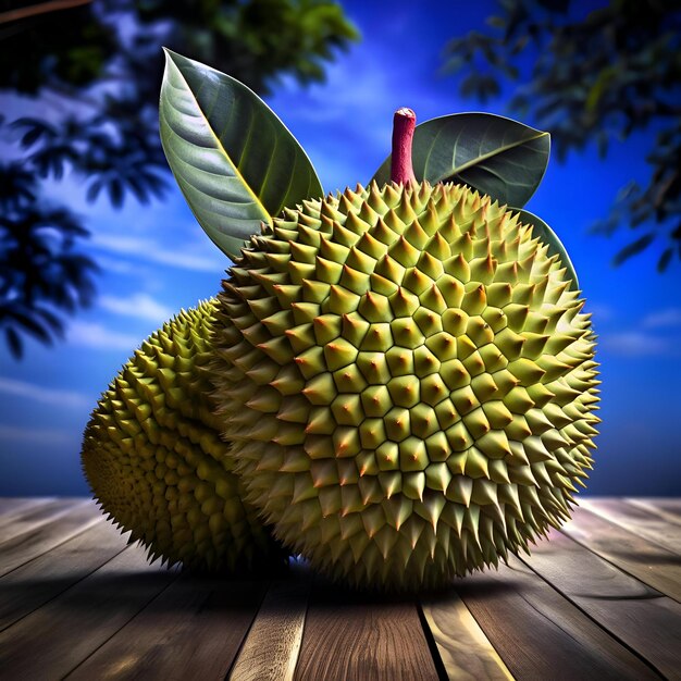 Photo a 3d illustration of a cempedak a tropical fruit known for its unique spiky appearance and delicious taste