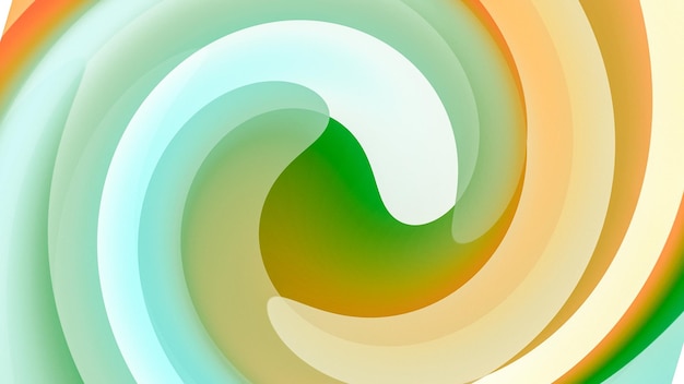 3D Illustration Colorful abstract background with circular movement