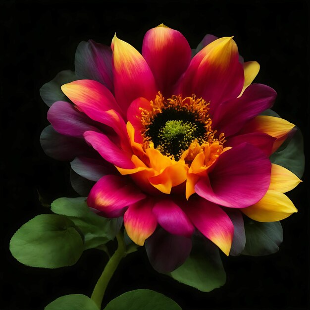 3d Illustration Colorful Flower Colorful Flower Colorful Flower Image Generative Ai