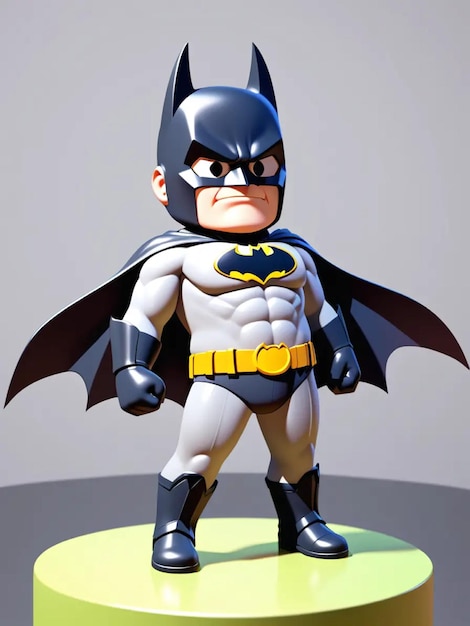 A 3d illustration cute Batman cartoon illustration