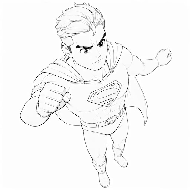 Photo a 3d illustration cute superman cartoon illustration