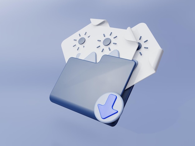 3D illustration download folder contains image files perfect for illustration or icon