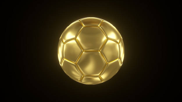 3d illustration of a golden ball