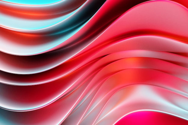 3D illustration gradient waves from lines and interlacing Abstract background