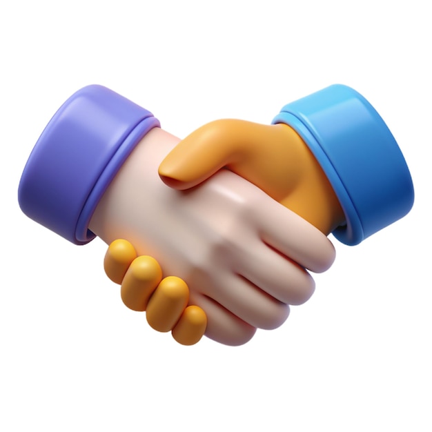 3d illustration of handshake