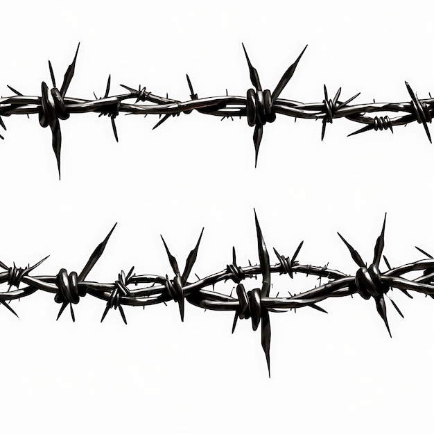 a 3d illustration of headband in which is created from barbed wire