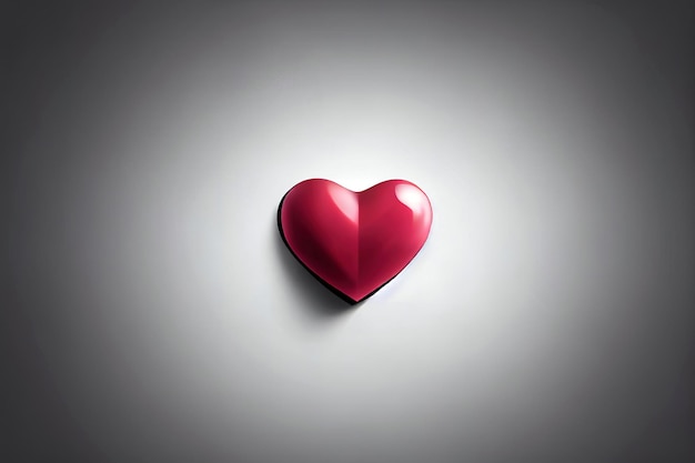 3D illustration heart in speech bubble icon