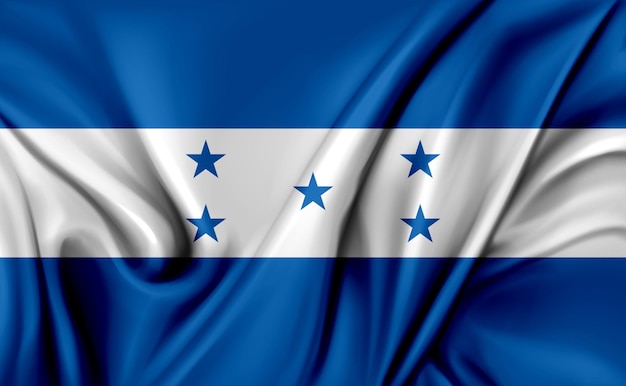 3d illustration of the Honduras flag waving texture