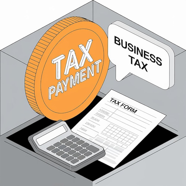 Photo 3d illustration of incorrectly completed tax form for accounting and financial management concept