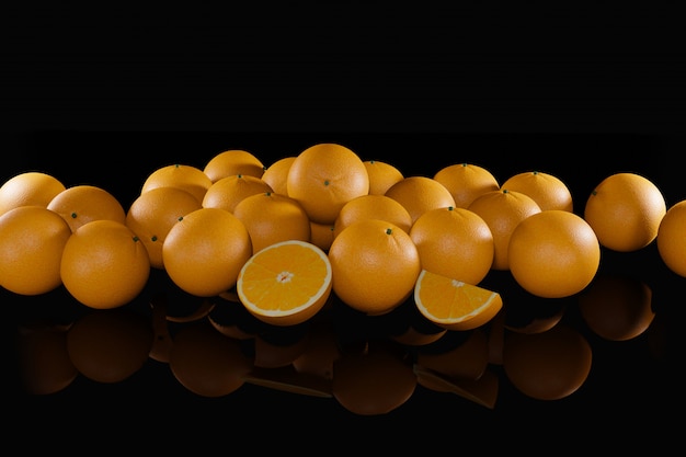 3d illustration of oranges