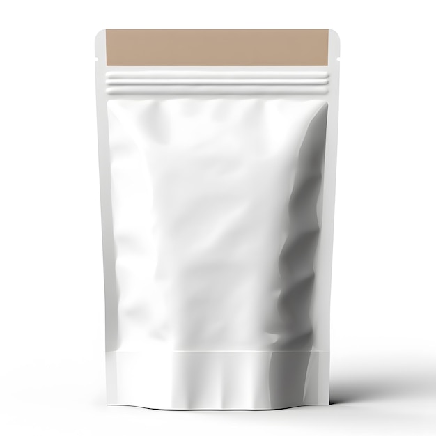 3d illustration of packaging medicine soup white packing bag shopping mockup product demonstration