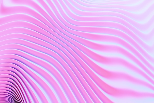 3d illustration of pink and blue wave