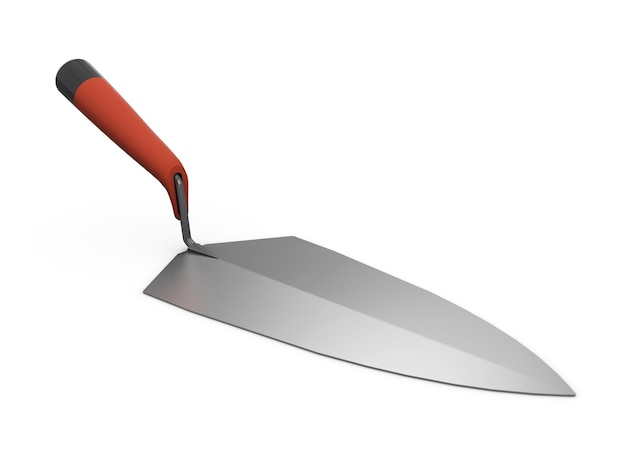 3d Illustration of Realistic Trowel isolated on white background, Working tool icon sign symbol.