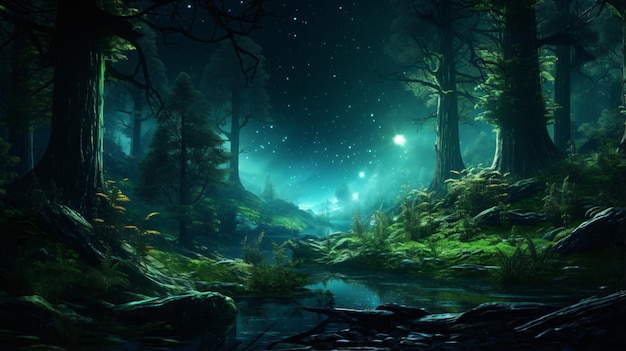 3d illustration rendering of forest image