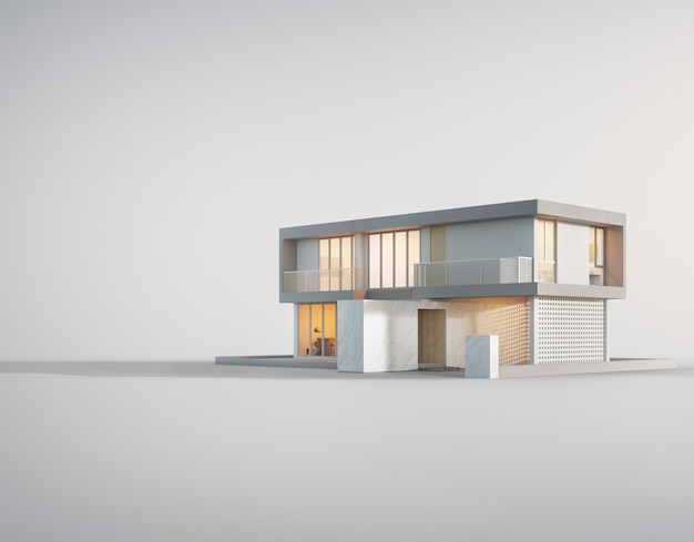 3d illustration of residential building exterior