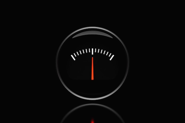 3d illustration round control panel icon Risk concept on barometer Credit rating scale