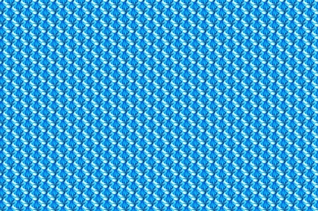 3D illustration of rows of blue bumps. A set of pimples on a monochrome background, pattern. Geometric background