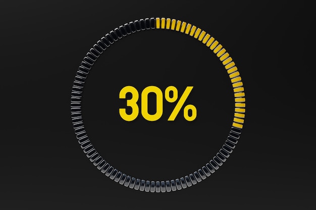 3d illustration of speed measuring speed icon Colorful panel icon pointer points to orange color