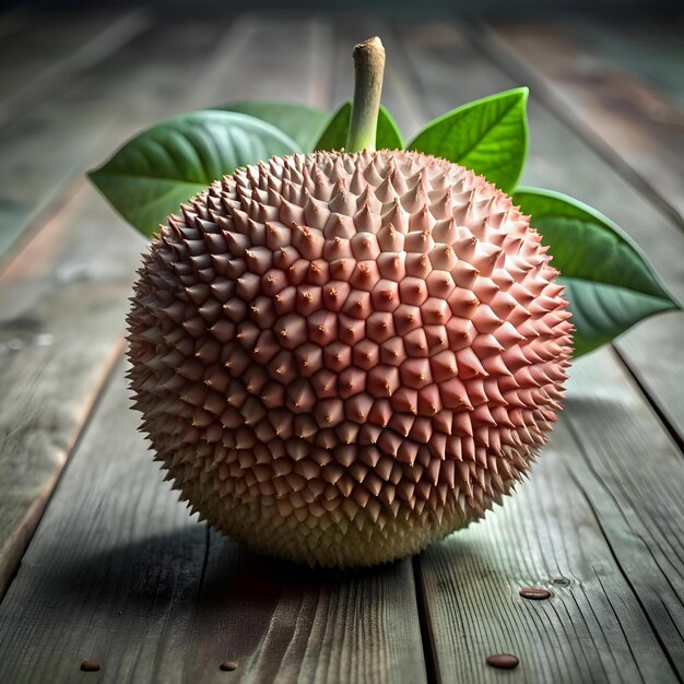 A 3D illustration of a spiky fruit rendered in realistic detail