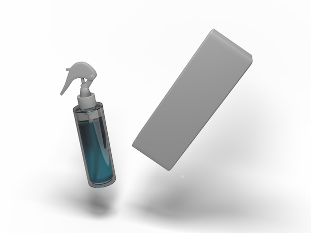 3d illustration. sprayer for various uses. mock-up for sample designs.