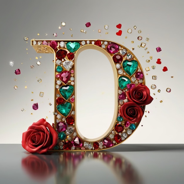 Photo 3d illustration that captivates heartshaped red pink the letter a to z d render vibrant typogra