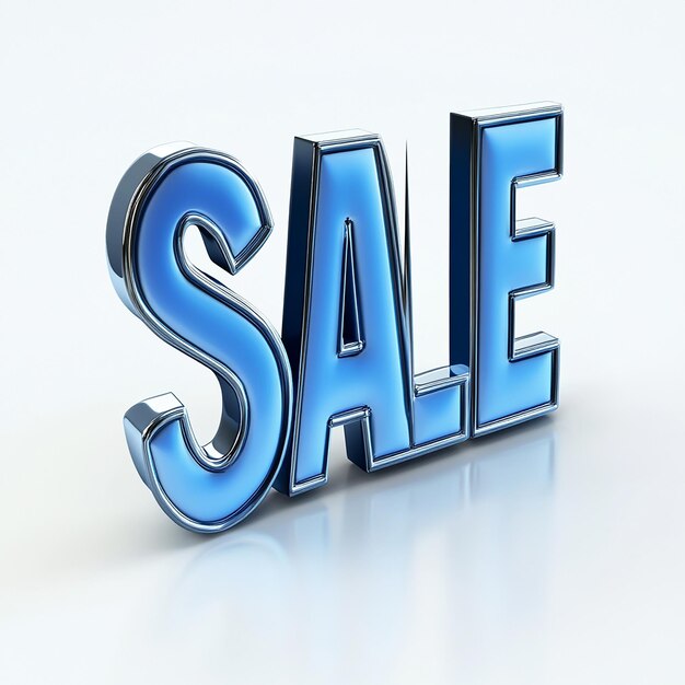 3D Illustration of the Word SALE in Blue