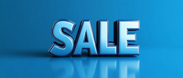 3D Illustration of the Word SALE in Blue