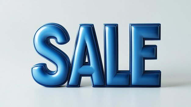 3D Illustration of the Word SALE in Blue