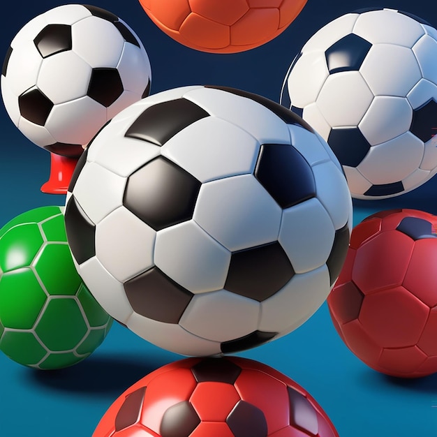 3d illustration of world football championship soccer player