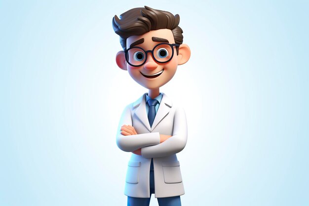 3D illustration of young doctor