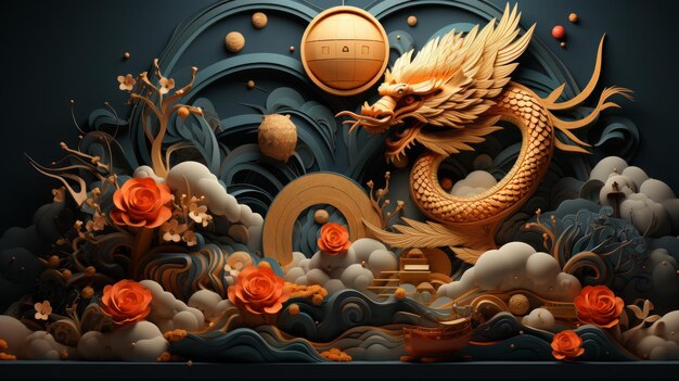 3D Illustrations for Chinese New Year Backdrops Explore Tradition and Innovation in 3D Lunar New Ye