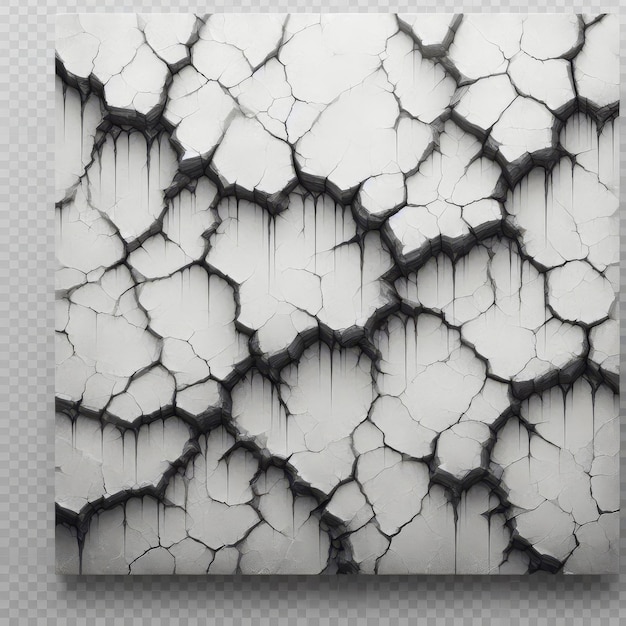 Photo a 3d image of a cracked wall with a hole in the middle