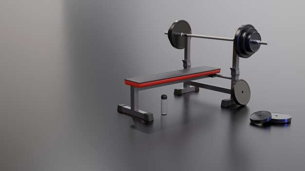 3d image sports equipment for bodybuilding and sports