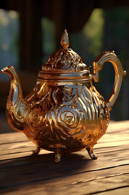 a 3D image of tea pot