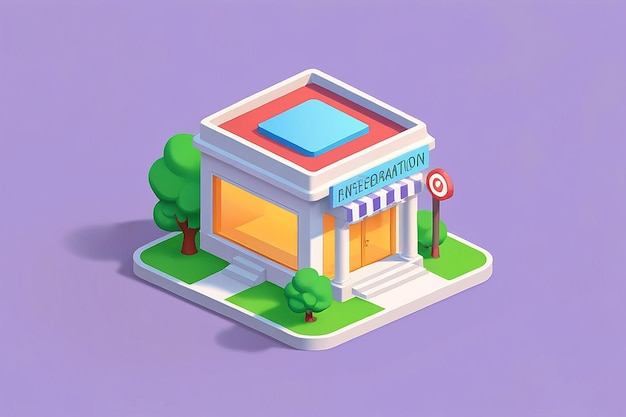 3D Information Center Icon Concept Illustration