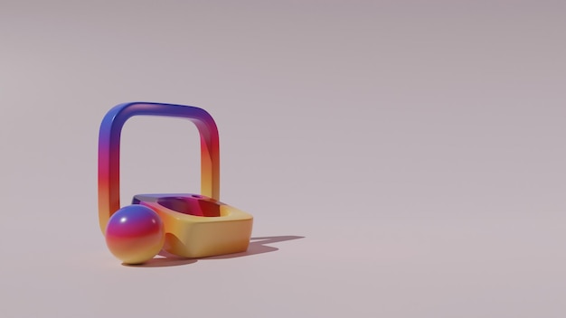 3D instagram logo 3d ilsutration rendering 4k wallpaper