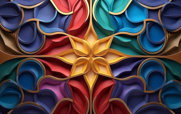 Photo 3d islamic_arabic_luxury_pattern_background