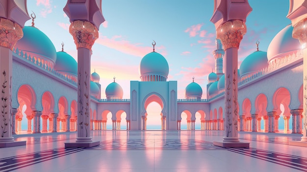 3d islamic mosque