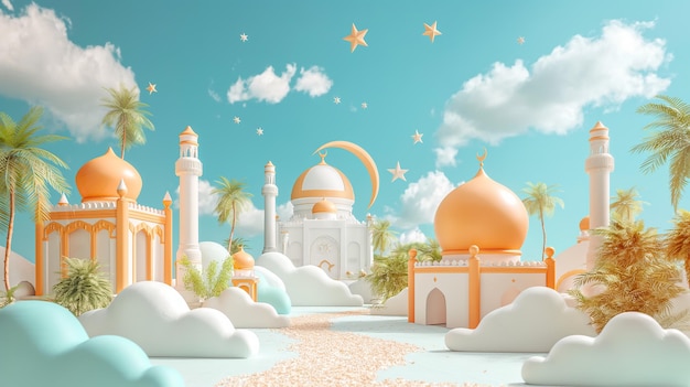 3d islamic mosque