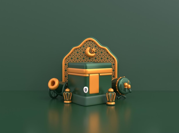 3D Islamic Ramadan Podium for product showcase