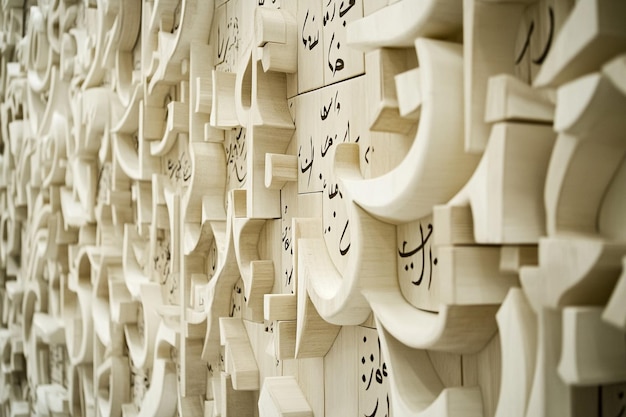 Photo 3d islamic wall art with calligraphy and patterns