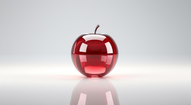 3D Isolated Glass transperent Apple